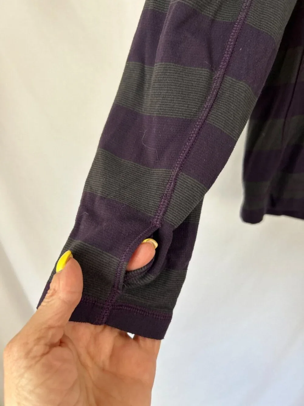 lululemon Purple Stripe Shirt Long Sleeve L